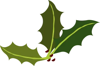 Bay leafs Green Holly Stickdatei