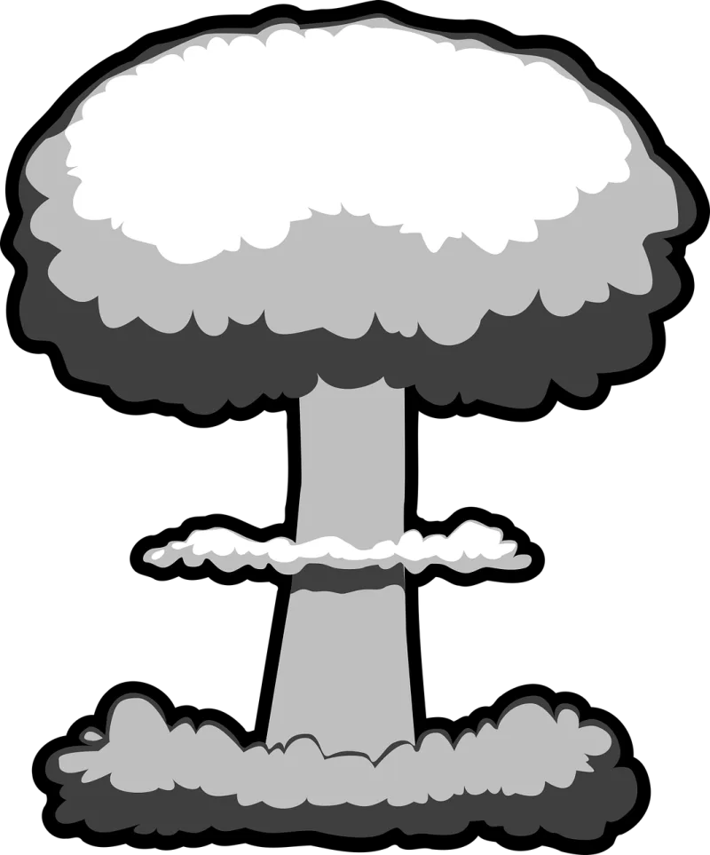 Explosion Nuclear Blast Stickdatei – Natur