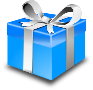Present Gift Blue Stickdatei