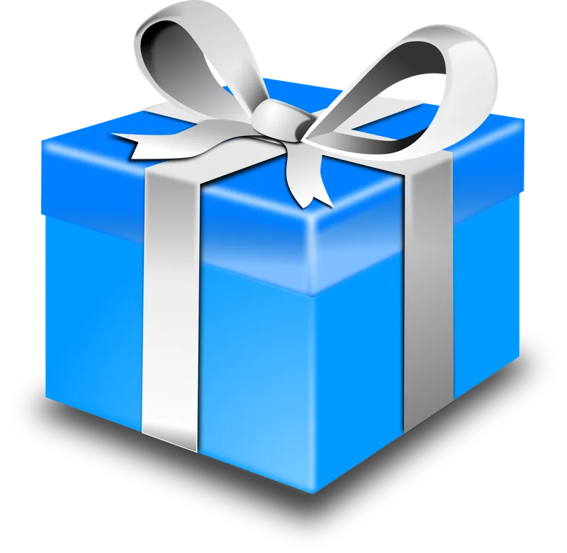 Present Gift Blue Stickdatei – Herzen & Liebe