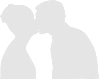 Couple Kissing Silhouette Stickdatei