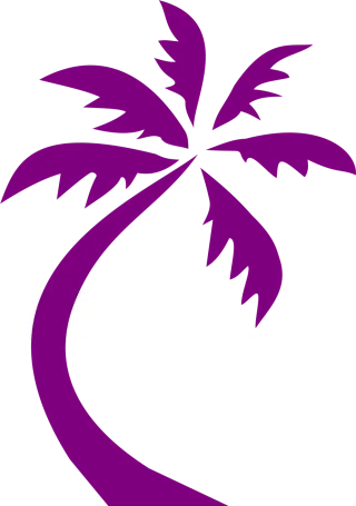 Palm tree Design Purple Stickdatei
