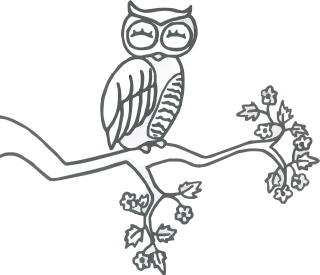 Owl Perched Nature Stickdatei
