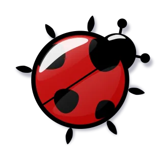 Ladybug Red Reflection Stickdatei