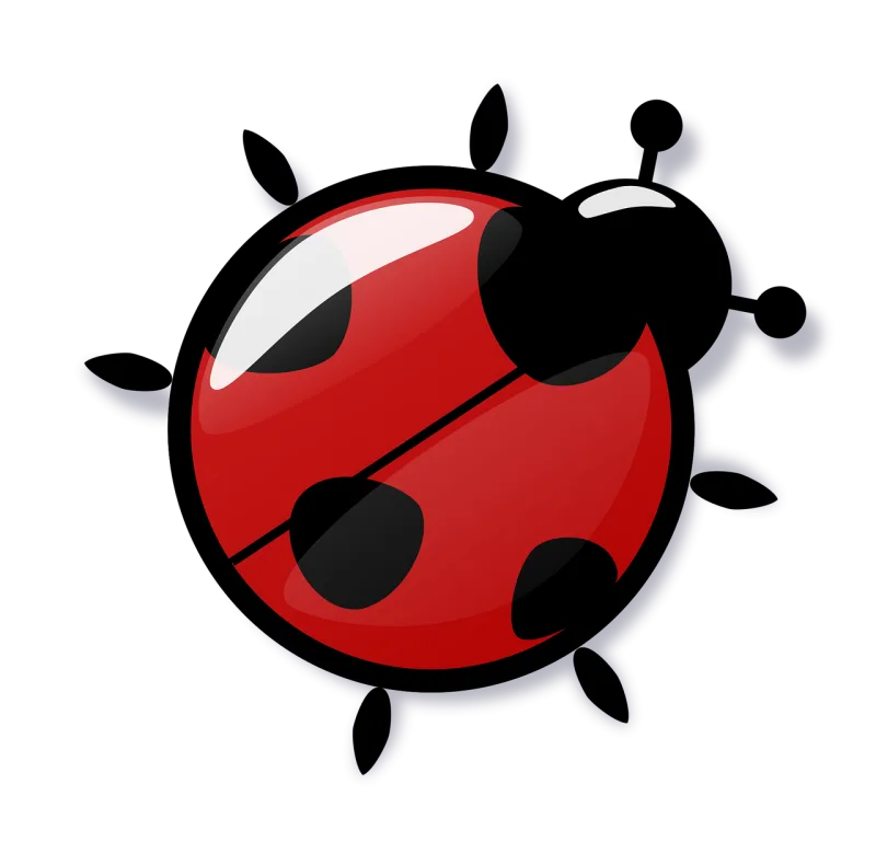 Ladybug Red Reflection Stickdatei – Tiere