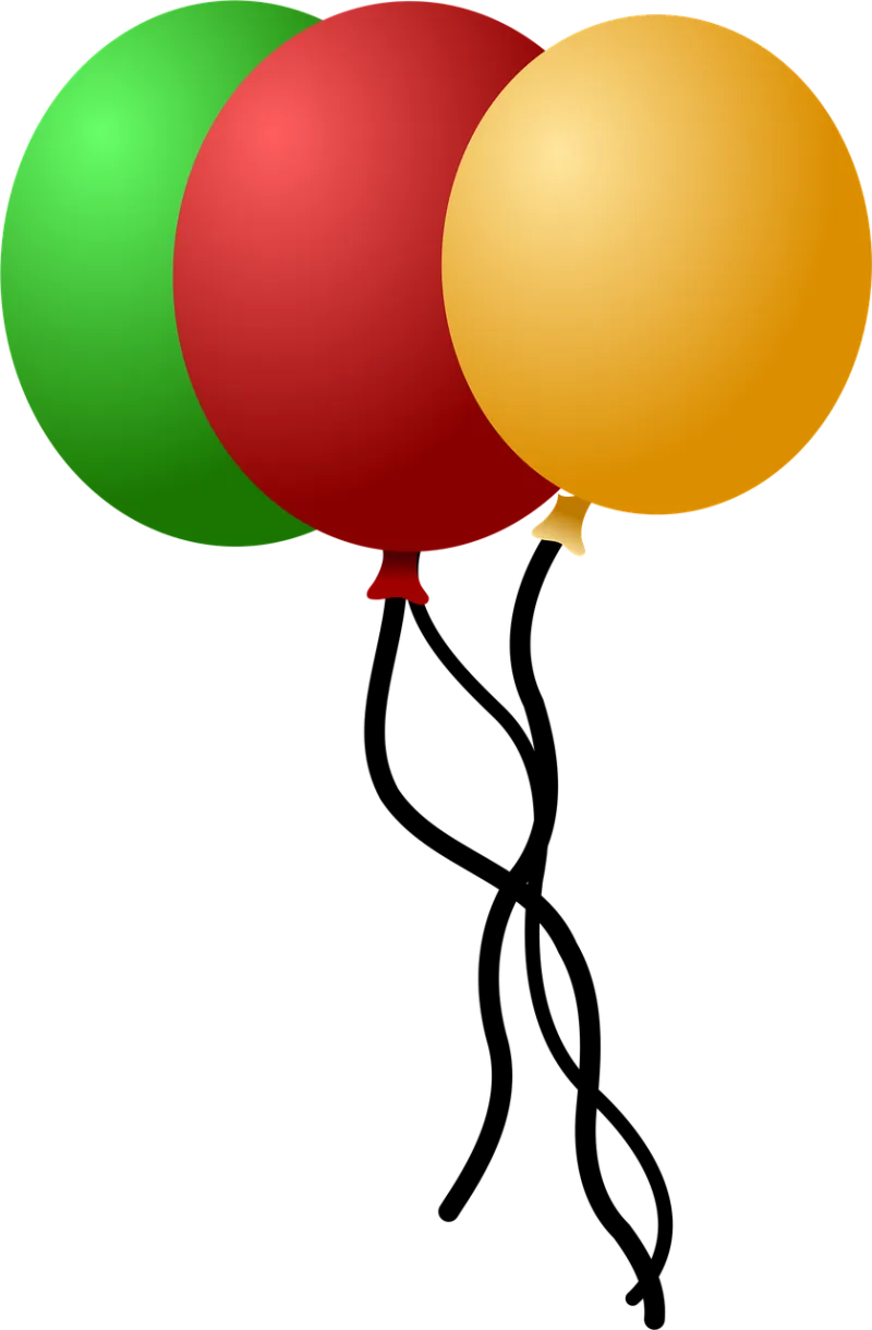 Balloons Party Green Stickdatei – Kinder