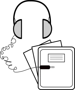 Notebook Notes Headphones Stickdatei