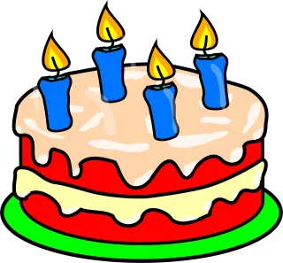 Cake Candles Happy birthday Stickdatei