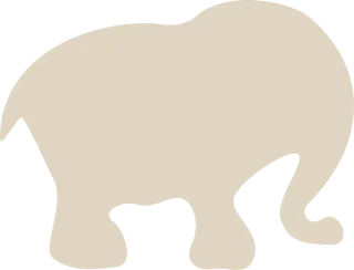 Elephant Cartoon Silhouette Stickdatei