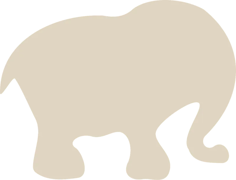 Elephant Cartoon Silhouette Stickdatei – Tiere