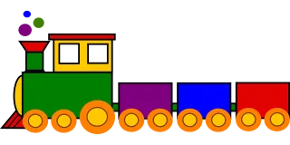 Train Toy Colorful Stickdatei