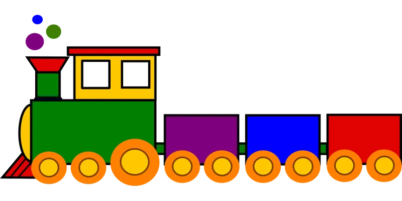 Train Toy Colorful Stickdatei – Kinder