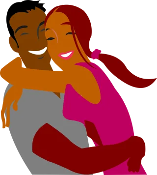 Couple Hugging Happy Stickdatei