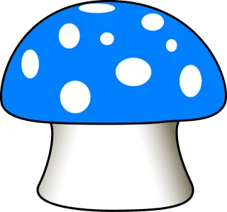 Mushroom Fly agaric Blue Stickdatei