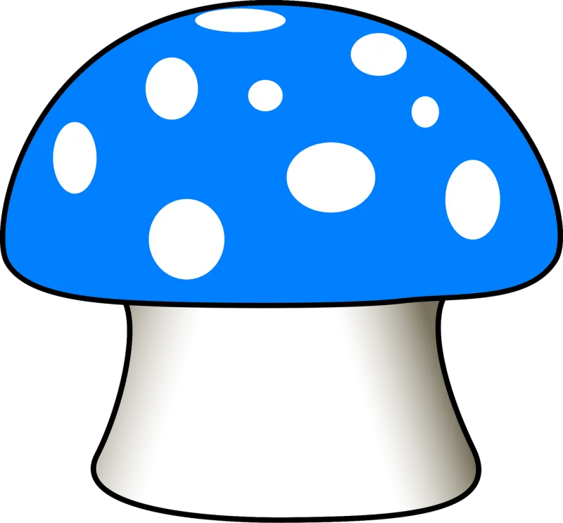 Mushroom Fly agaric Blue Stickdatei – Natur