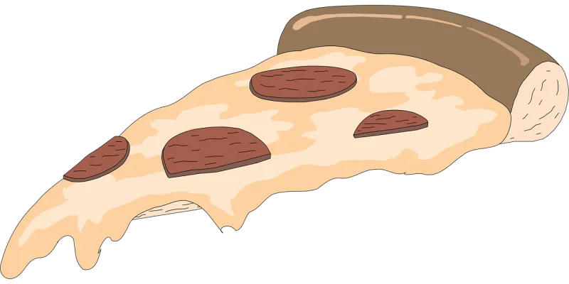 Pizza Slice Cheesy Stickdatei – Essen & Trinken