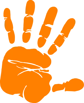 Hand Print Palm Stickdatei