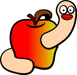 Apple Fruit Worm Stickdatei – Essen & Trinken