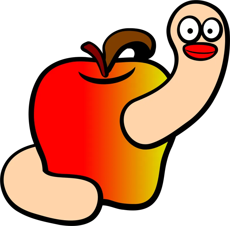 Apple Fruit Worm Stickdatei – Essen & Trinken