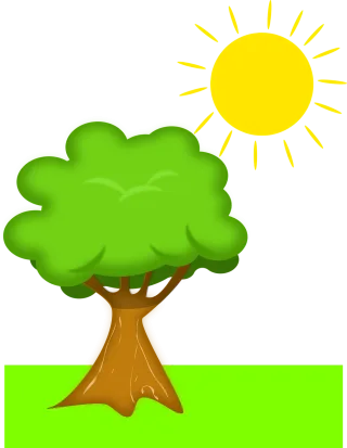 Tree Sun Scenery Stickdatei