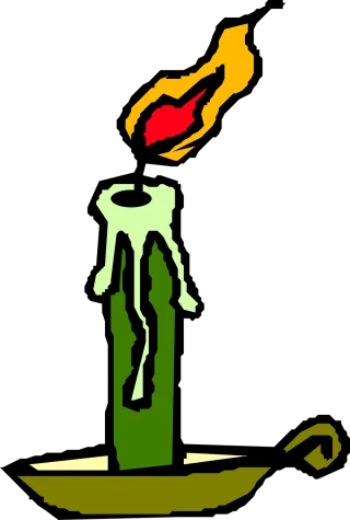 Candle Burning Flame Stickdatei