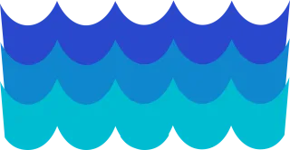 Waves Pattern Blue Stickdatei