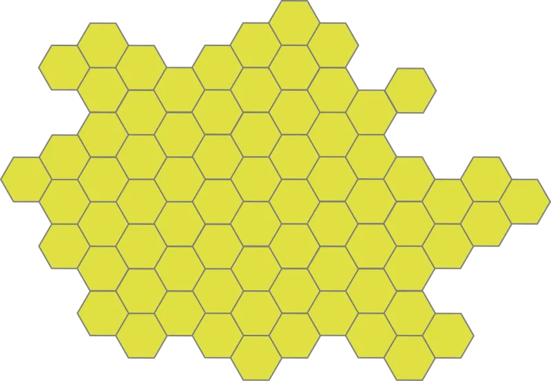 Honeycomb Hexagon Yellow Stickdatei – Tiere