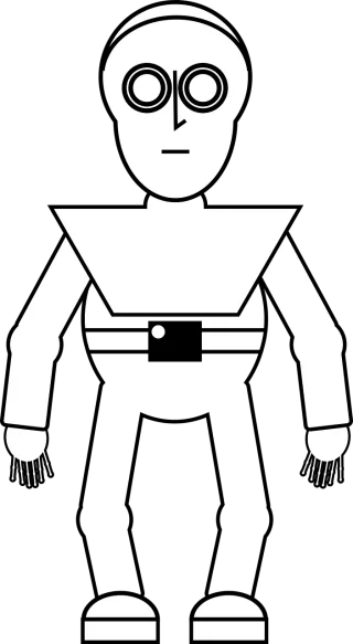 Robot Spaceman Drawing Stickdatei