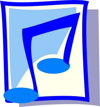 Music Note Blue Stickdatei