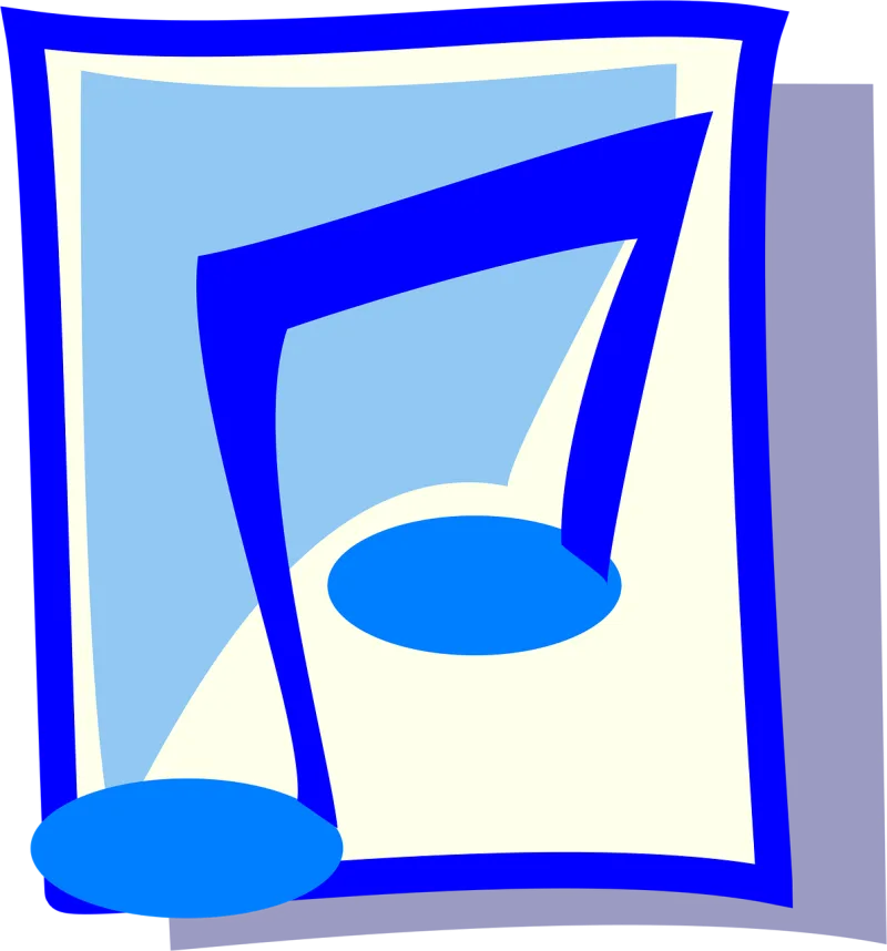 Music Note Blue Stickdatei – Musik
