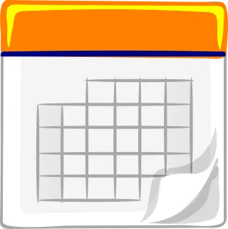 Calendar Blank Orange Stickdatei