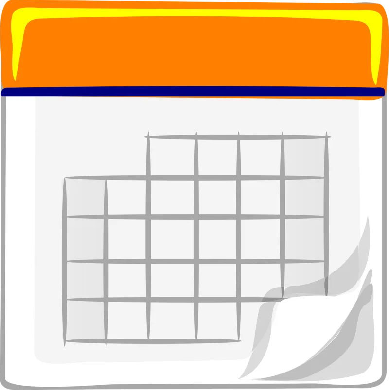 Calendar Blank Orange Stickdatei – Musik