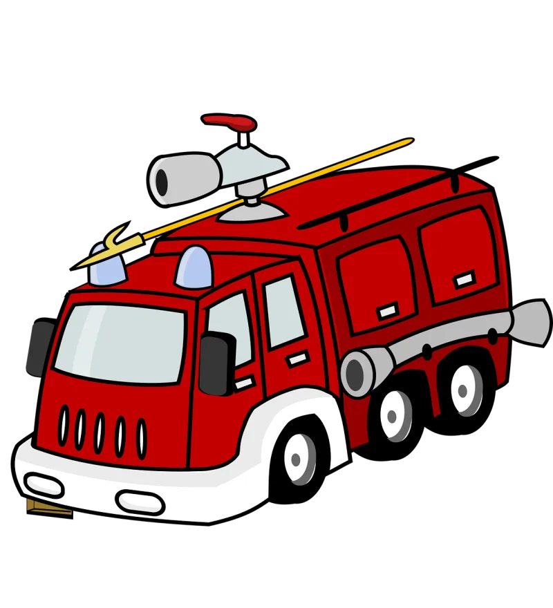 Firetruck Red Emergency Stickdatei – Fahrzeuge