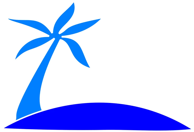 Island Palm Fronds Stickdatei – Natur