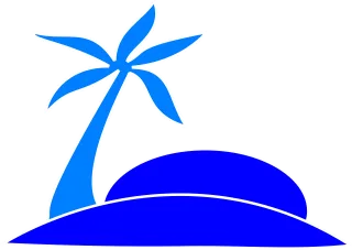 Palm tree Fronds Island Stickdatei