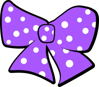 Bow Polka dots Purple Stickdatei