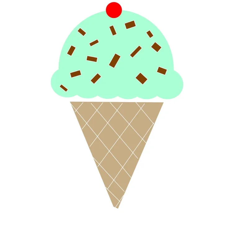 Ice cream Cone Mint Stickdatei – Essen & Trinken