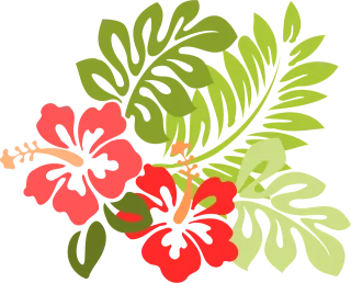 Hawaii Hibiscus Flower background Stickdatei