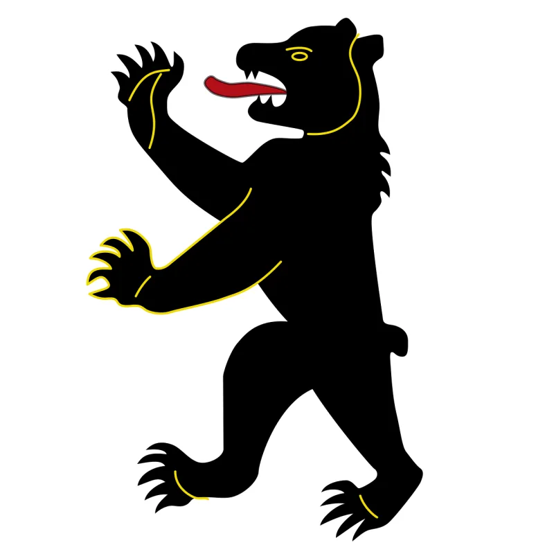 Bear Heraldry Nature Stickdatei – Tiere