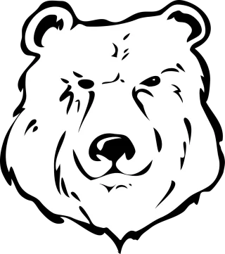 Bear Face Head Stickdatei