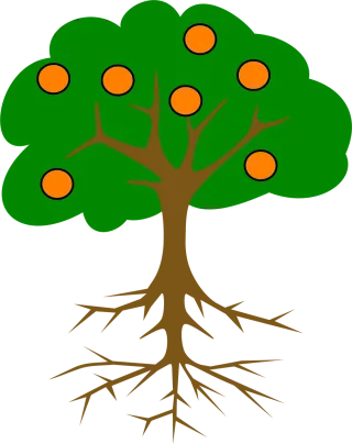Tree Oranges Roots Stickdatei – Essen & Trinken