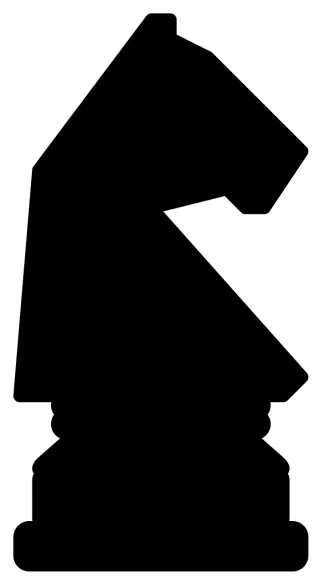 Chess Knight Black Stickdatei