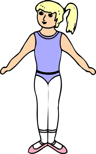 Girl Exercise Leotard Stickdatei