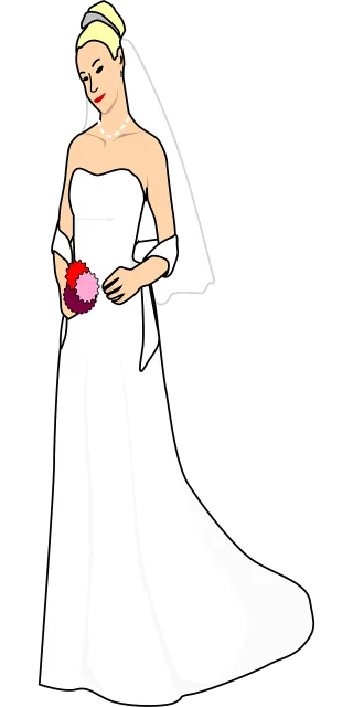 Bride Dress Wedding Stickdatei
