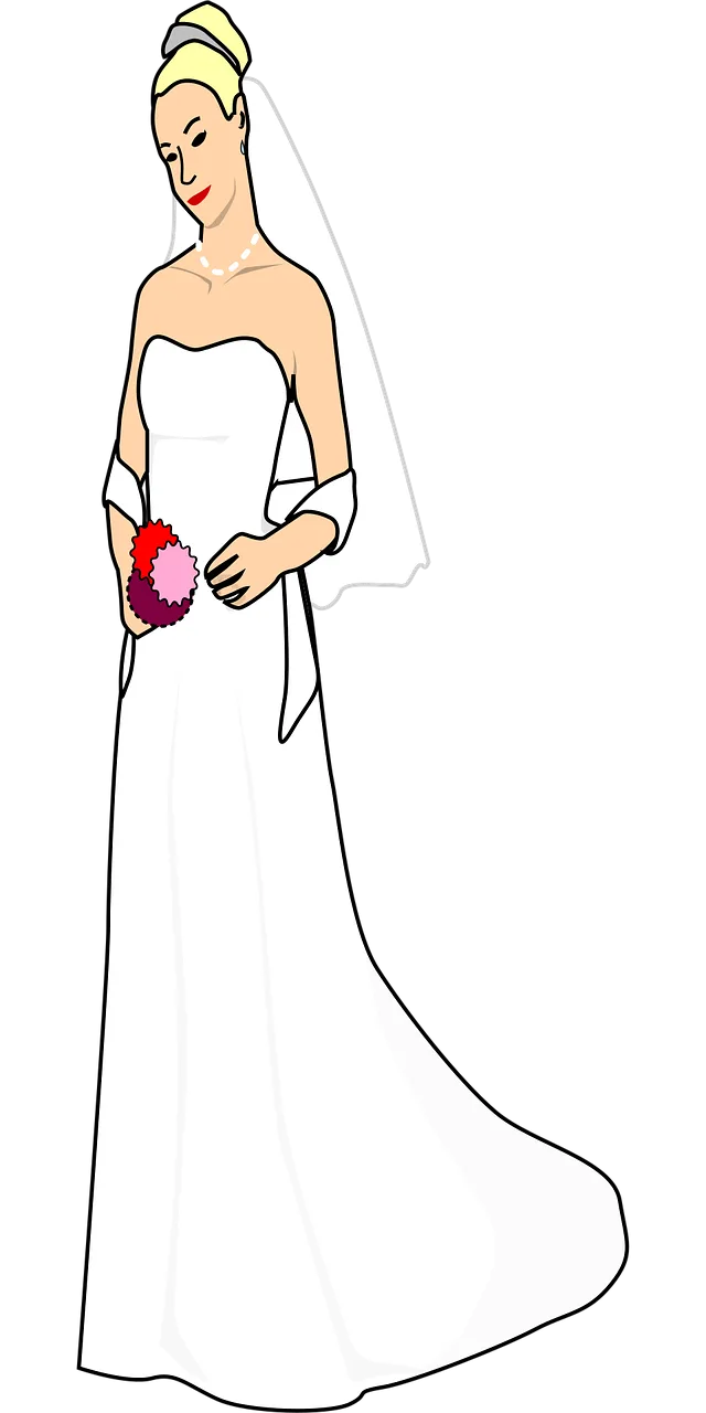 Bride Dress Wedding Stickdatei – Herzen & Liebe