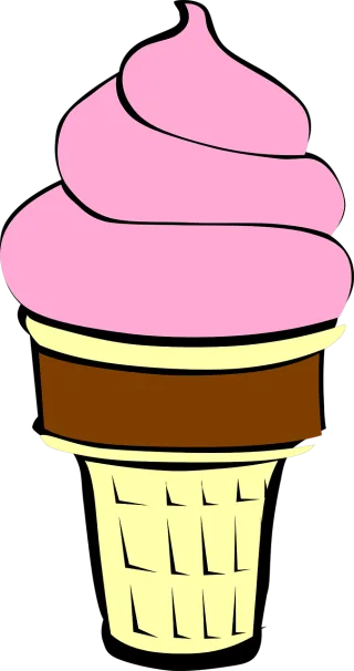Ice-cream Cone Strawberry Stickdatei