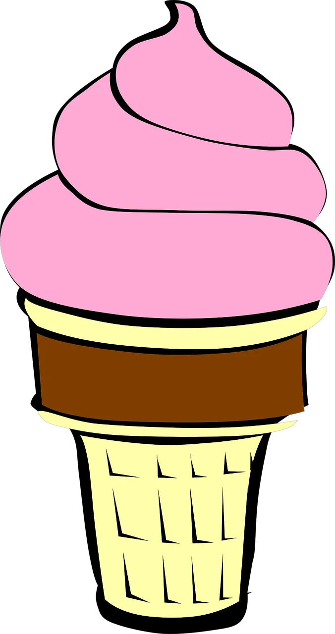 Ice-cream Cone Strawberry Stickdatei – Kinder