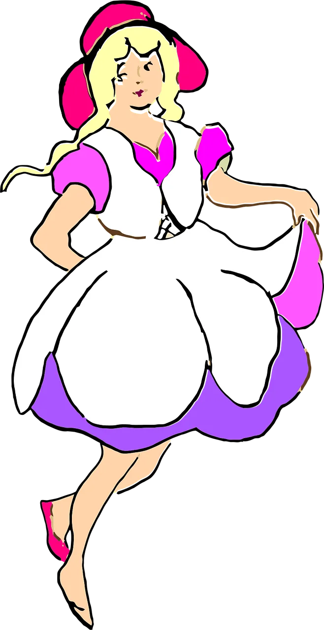 Woman Folklore Dancing Stickdatei – Kinder