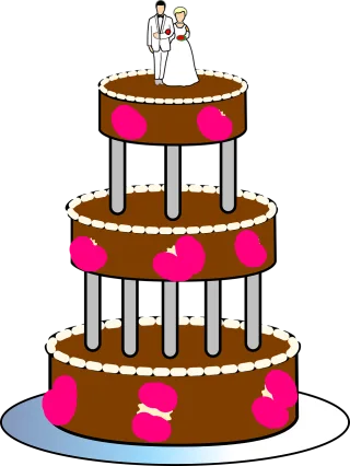 Wedding cake Tiered Layers Stickdatei
