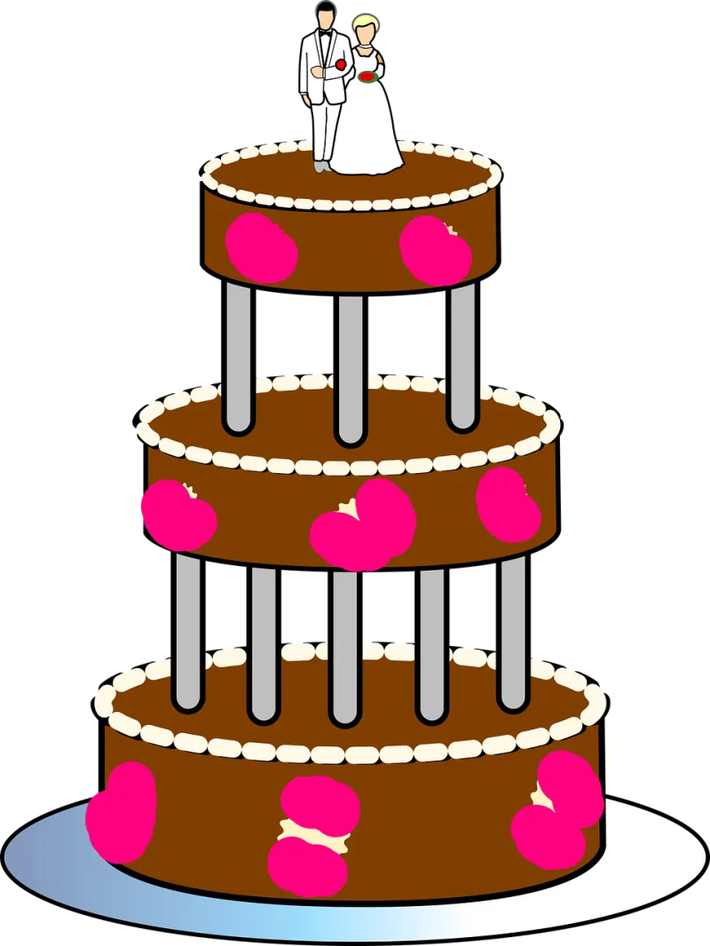 Wedding cake Tiered Layers Stickdatei – Essen & Trinken